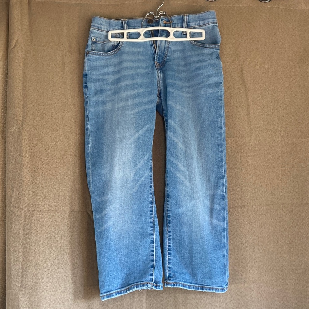 Boys Gap Blue Jeans Stretch Straight Custom Hemmed Inseam 21-1/2 Inches 12 Husky
